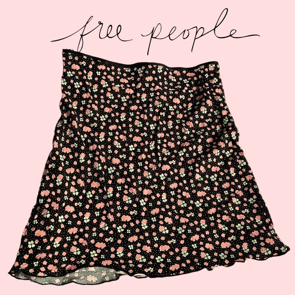 Free People Floral Rayon Skirt Size 0